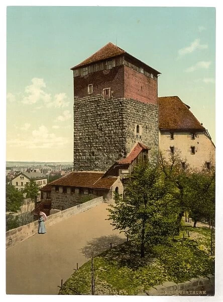 The Quintagonal tower (i. e. Funfeckiger Turm), Nuremberg, Ba