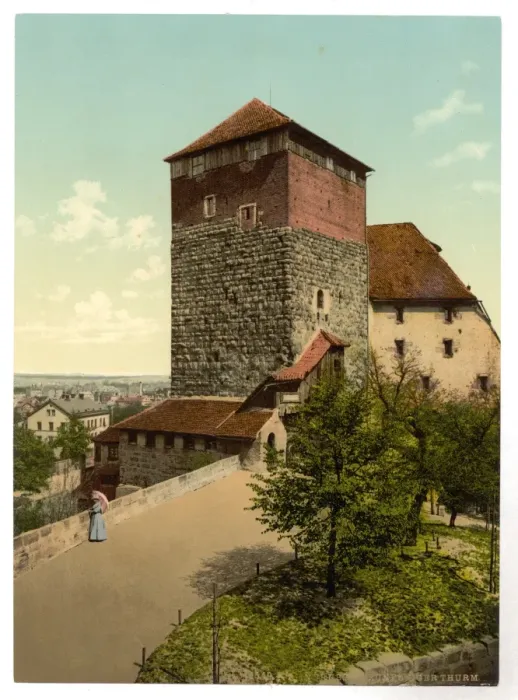 Framed Print : The Quintagonal tower (i. e. Funfeckiger Turm), Nuremberg, Ba Framed Print : The Quintagonal tower (i. e. Funfeckiger Turm), Nuremberg, Ba