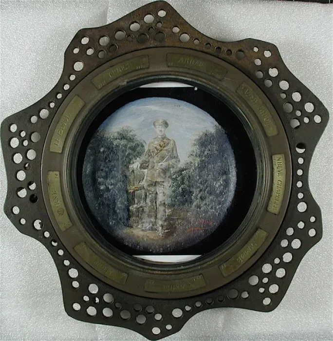 Framed Print : Quintagonal WWI photo frame Framed Print : Quintagonal WWI photo frame