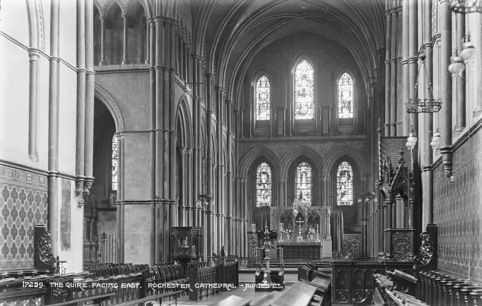 Framed Print : The Quire Facing East, Rochester Cathedral Framed Print : The Quire Facing East, Rochester Cathedral