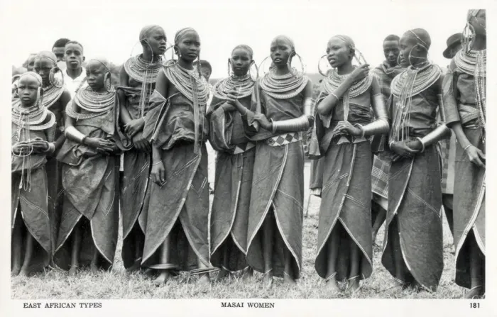 Framed Print : A quite superb photographic postcard of a group of Masai Women from Kenya, East Africa Framed Print : A quite superb photographic postcard of a group of Masai Women from Kenya, East Africa