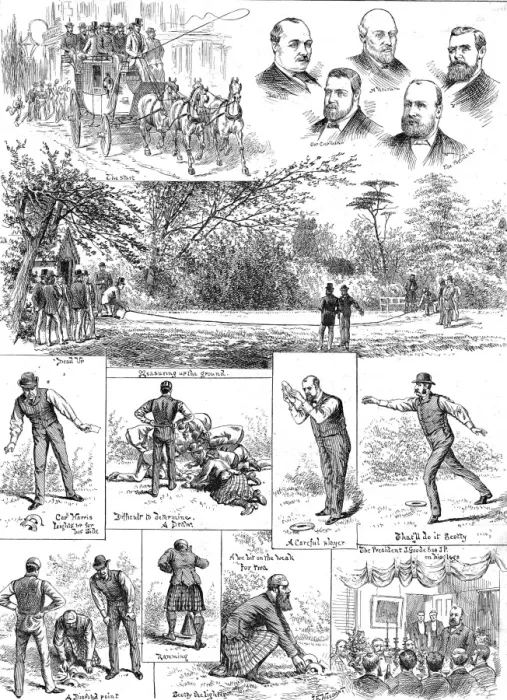 Framed Print : Quoits Match at Hampstead, 1888 Framed Print : Quoits Match at Hampstead, 1888