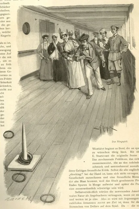 Framed Print : Quoits ring game on deck of cruise ship Framed Print : Quoits ring game on deck of cruise ship
