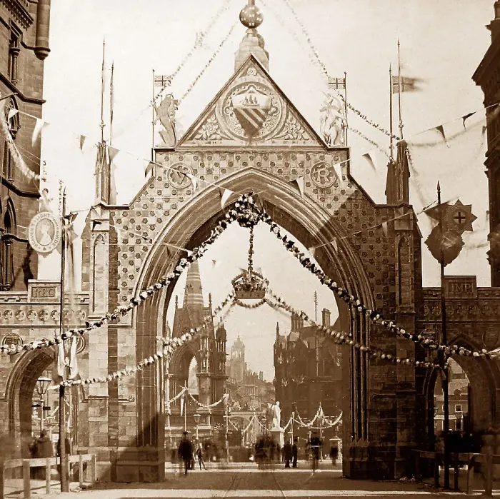 Framed Print : QV visit to, Manchester 21st may 1894