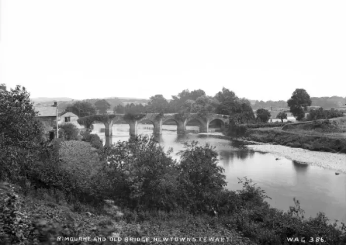 Framed Print : R. Mourne and Old Bridge, Newtownstewart Framed Print : R. Mourne and Old Bridge, Newtownstewart