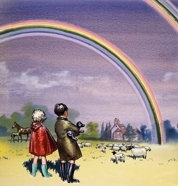 R for Rainbow. Front cover from Treasure no. 44 (16 November 1963)