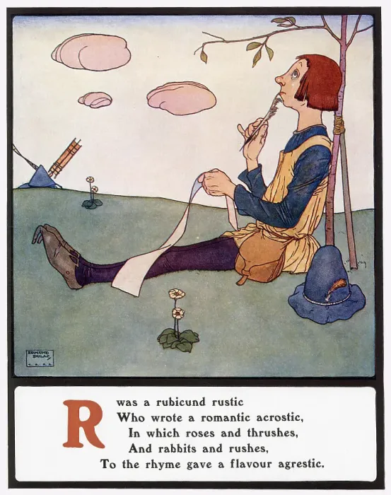 Framed Print : R was a rubicund rustic Framed Print : R was a rubicund rustic
