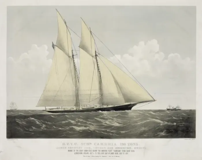Framed Print : R. T. Y. C. Schr. Cambria 199 tons: James Ashbury Esq. London Framed Print : R. T. Y. C. Schr. Cambria 199 tons: James Ashbury Esq. London