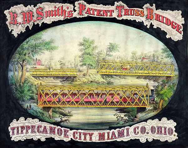 R. W. Smiths patent truss bridge, Tippecanoe City, Miami Co
