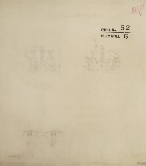Framed Print : R Wilsons patent cut off motion, details Framed Print : R Wilsons patent cut off motion, details