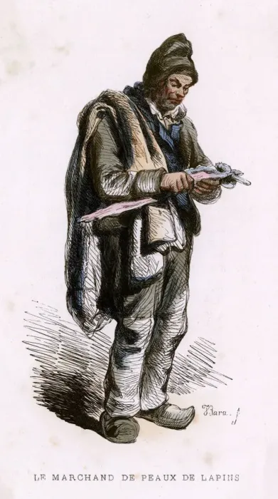Framed Print : RABBITSKIN SELLER 1850 Framed Print : RABBITSKIN SELLER 1850