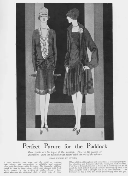 Framed Print : Race Frocks by Itylus, 1927 Framed Print : Race Frocks by Itylus, 1927
