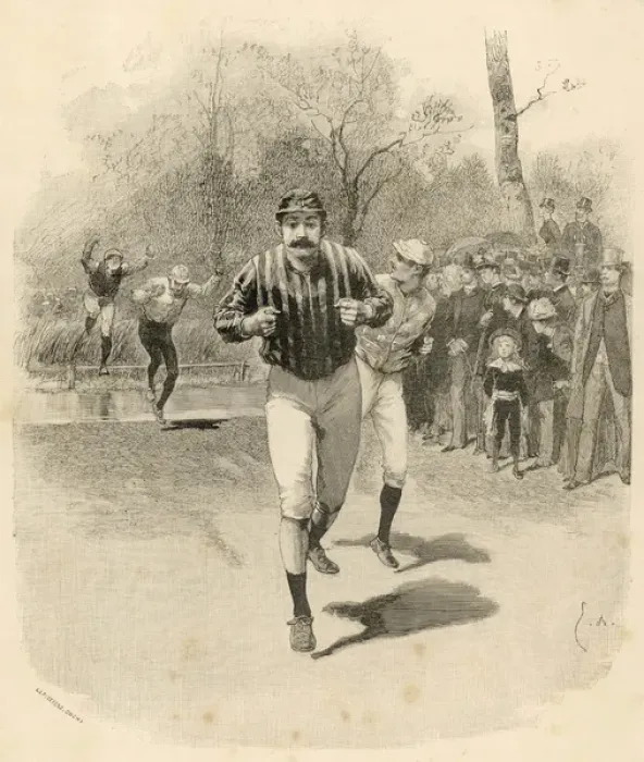 Framed Print : Race walking in the Bois de Boulogne Framed Print : Race walking in the Bois de Boulogne