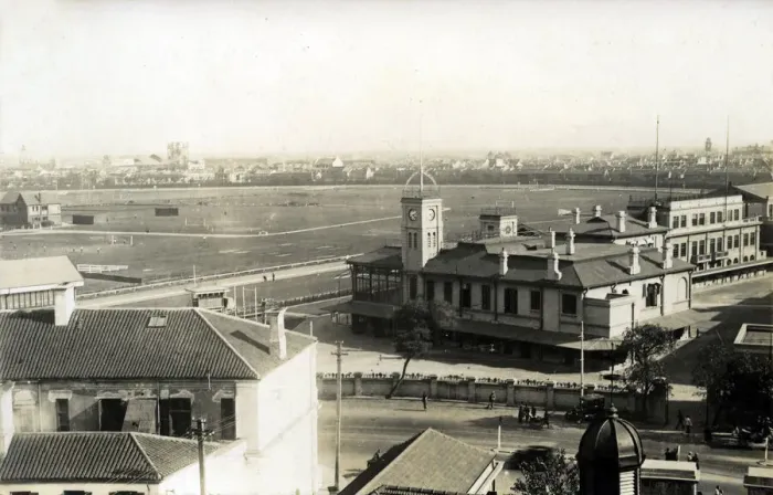 Framed Print : Racecourse, cricket ground, football pitch, Shanghai, China Framed Print : Racecourse, cricket ground, football pitch, Shanghai, China