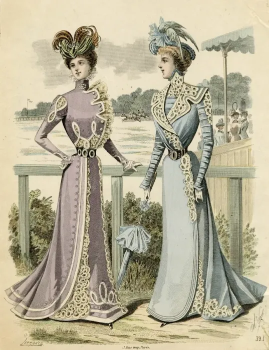 Framed Print : Racegoers Fashions 1899 Framed Print : Racegoers Fashions 1899