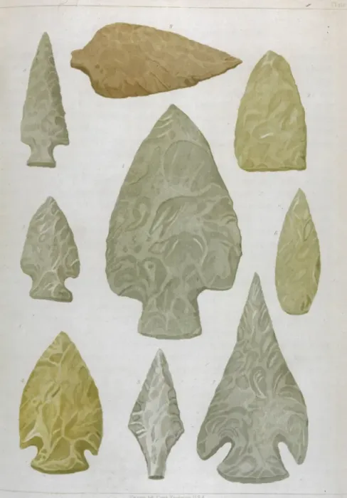 Framed Print : Racial / Arrow Heads 1853 Framed Print : Racial / Arrow Heads 1853