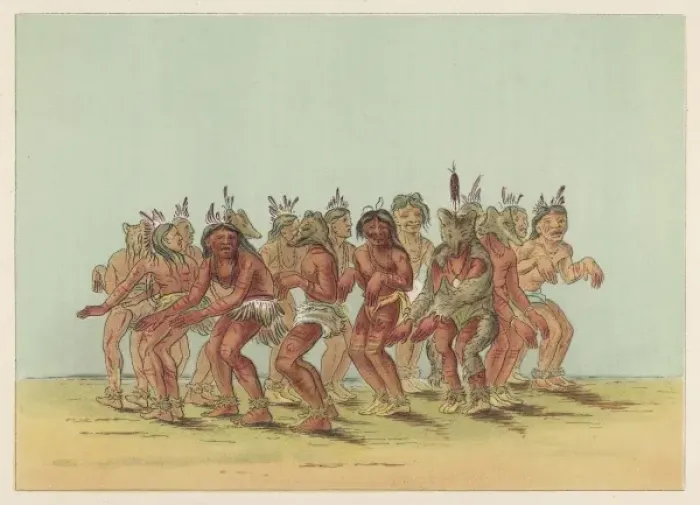 Framed Print : Racial / Bear Dance C1830 Framed Print : Racial / Bear Dance C1830