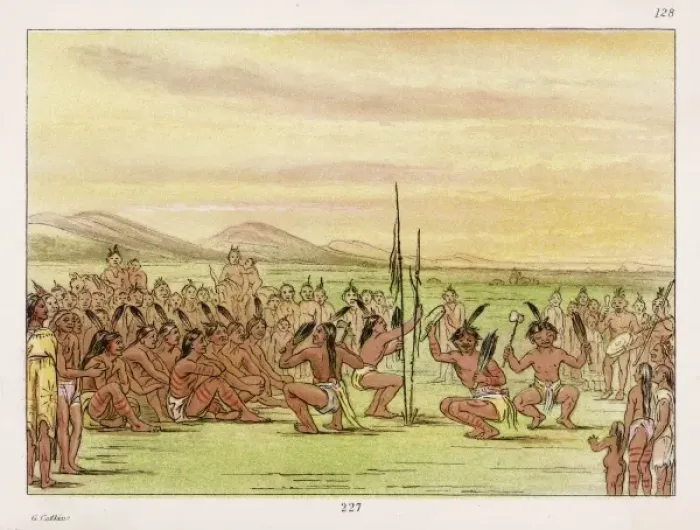 Framed Print : Racial / Eagle Dance C1830 Framed Print : Racial / Eagle Dance C1830