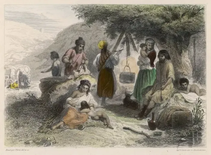 Framed Print : Racial / Gipsies C1840 Framed Print : Racial / Gipsies C1840