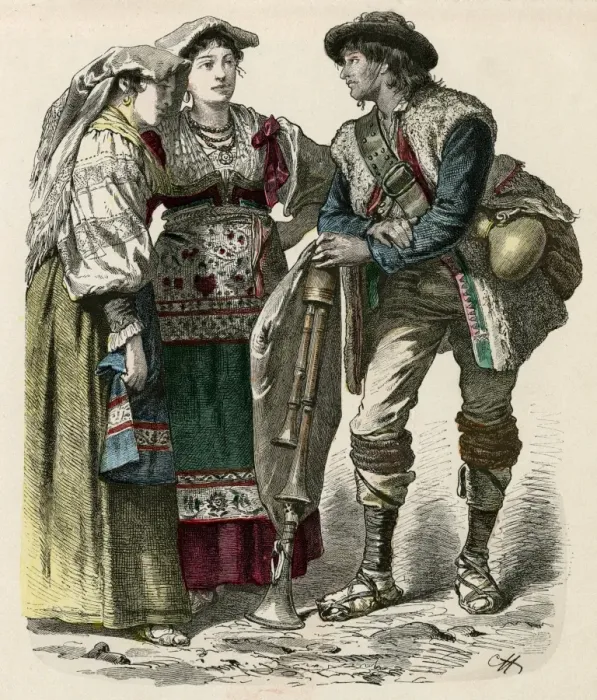 Framed Print : Racial / Italy / Naples 19C Framed Print : Racial / Italy / Naples 19C