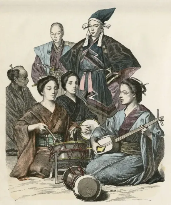 Framed Print : Racial / Japan / Musicians Framed Print : Racial / Japan / Musicians