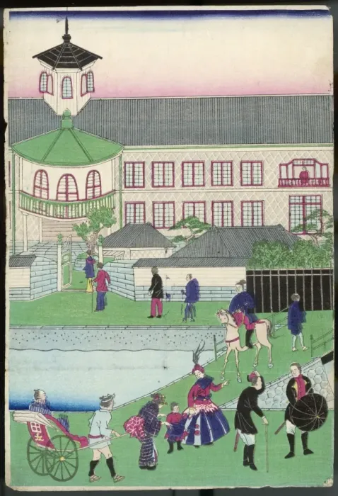 Framed Print : Racial / Japan / Street 1870 Framed Print : Racial / Japan / Street 1870
