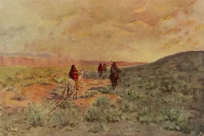 Framed Print : Racial / Navajo Moving Framed Print : Racial / Navajo Moving