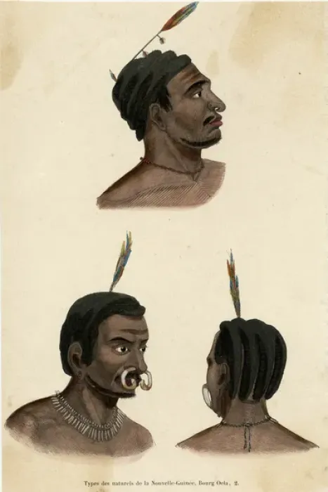 Framed Print : Racial / New Guinea 3 Men Framed Print : Racial / New Guinea 3 Men