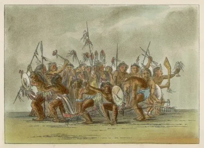 Framed Print : Racial / Scalp Dance C1830 Framed Print : Racial / Scalp Dance C1830