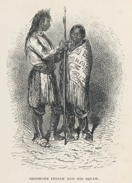 Framed Print : Racial / Shoshone Couple Framed Print : Racial / Shoshone Couple