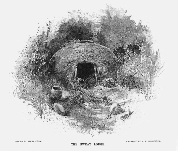 Framed Print : Racial / Sweat Lodge 1896 Framed Print : Racial / Sweat Lodge 1896