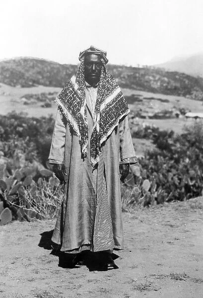 Racial Type / Libya. An Arab chief, Tripoli, Libya, North Africa. Date: 1930s