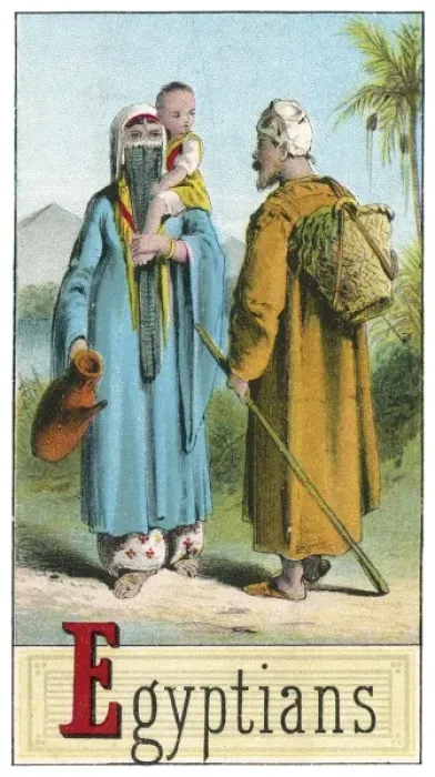 Framed Print : Racial Types Egypt 19C Framed Print : Racial Types Egypt 19C