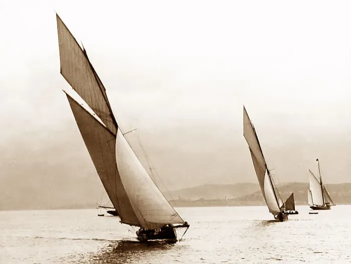 Framed Print : Racing yachts on the River Clyde Framed Print : Racing yachts on the River Clyde