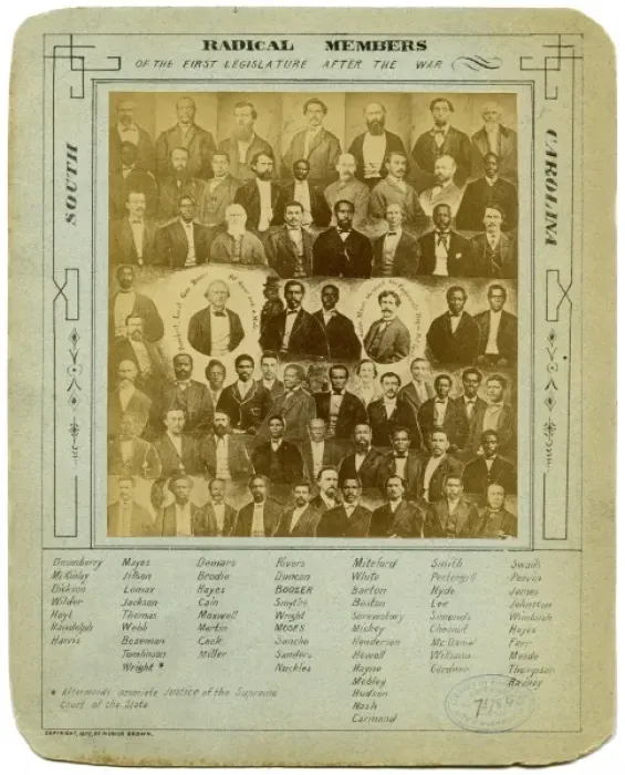 Framed Print : Radical members of the first legislature after the war, Sout Framed Print : Radical members of the first legislature after the war, Sout