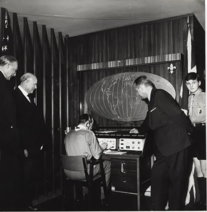 Framed Print : Radio equipment at Baden Powell House, London Framed Print : Radio equipment at Baden Powell House, London