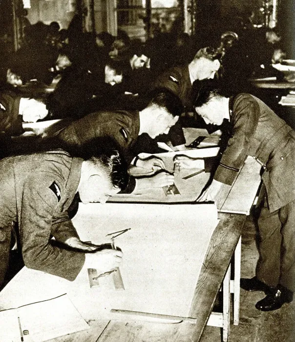 Framed Print : RAF cadets in the Navigation Class, WW2 Framed Print : RAF cadets in the Navigation Class, WW2