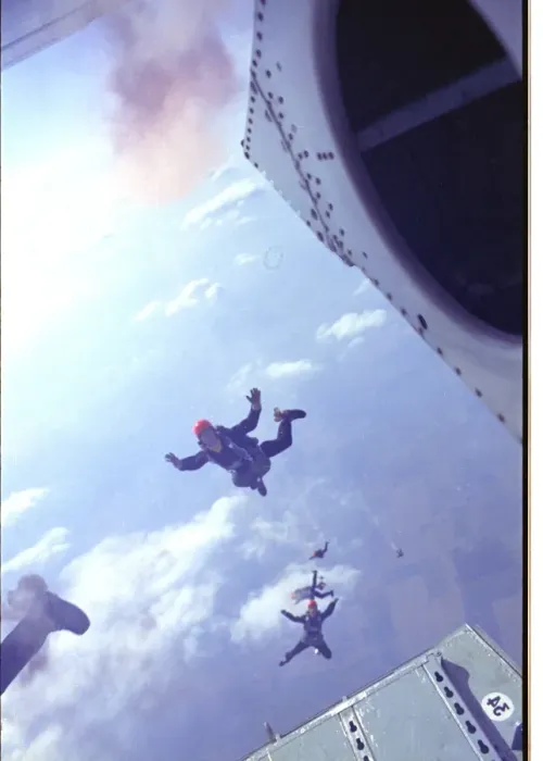 Framed Print : RAF Falcons freefall team, France Framed Print : RAF Falcons freefall team, France