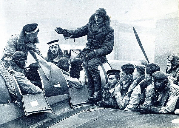 RAF instructor teaching New Zealand cadets, WW2