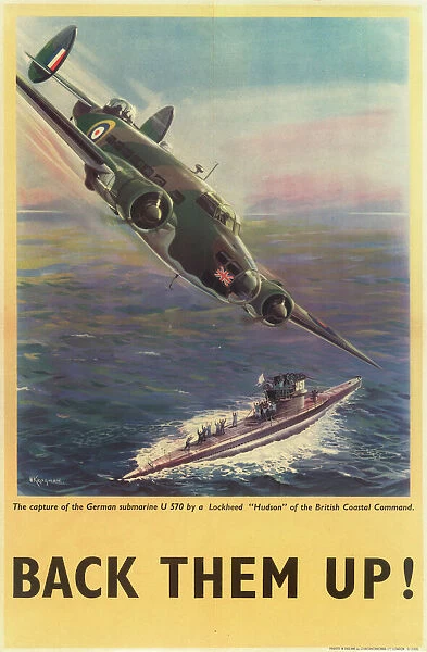 RAF Poster, Back Them Up! WW2
