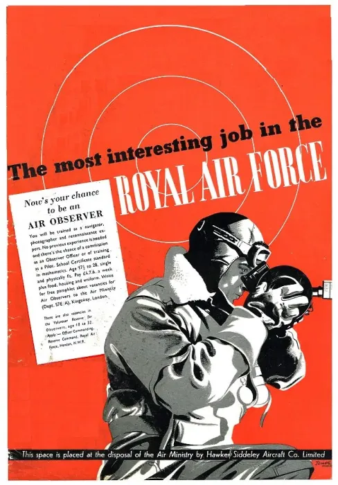 Framed Print : RAF Recruitment : Air Observer Framed Print : RAF Recruitment : Air Observer