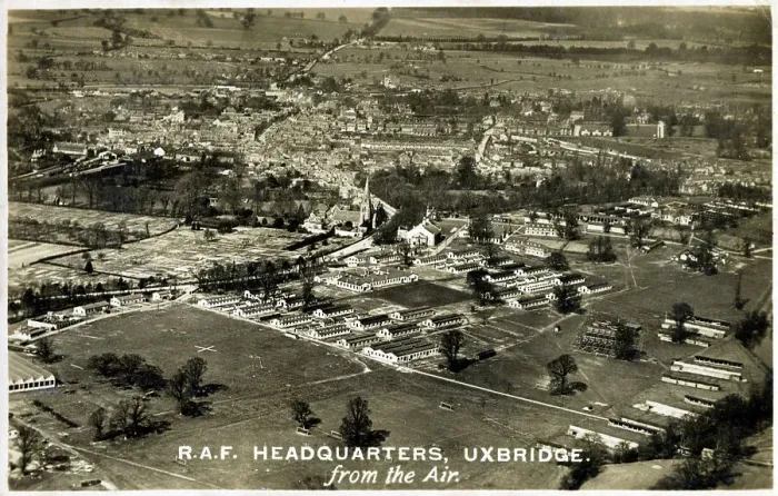 Framed Print : RAF (Royal Air Force) HQ, Uxbridge, Middlesex - aerial view Framed Print : RAF (Royal Air Force) HQ, Uxbridge, Middlesex - aerial view