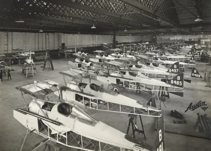 Framed Print : RAF SE-5a. Royal Airforce Se-5A Aircraft under Construction by Austin During Framed Print : RAF SE-5a. Royal Airforce Se-5A Aircraft under Construction by Austin During