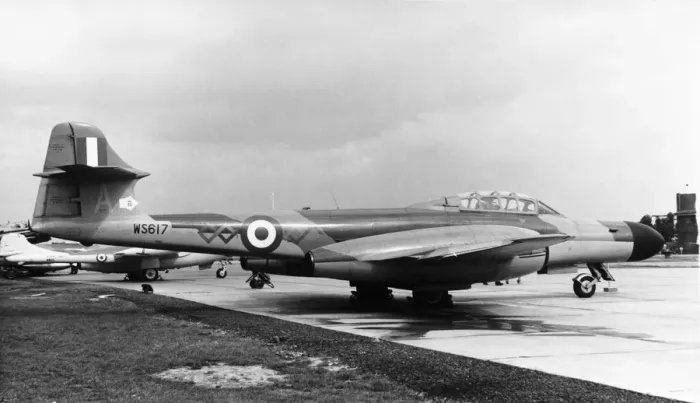 Framed Print : RAF Squadron Gloster Meteor Based at Duxford in 1950S Framed Print : RAF Squadron Gloster Meteor Based at Duxford in 1950S