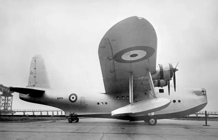 Framed Print : RAF Sunderland flying boat unarmed prototype