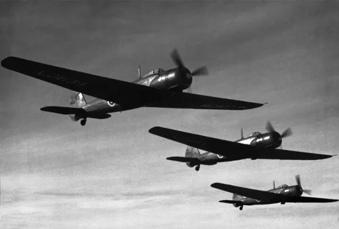 Framed Print : Three RAF Vickers Wellesleys flying in formation on a Wo? Framed Print : Three RAF Vickers Wellesleys flying in formation on a Wo?