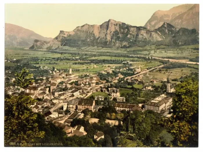 Framed Print : Ragatz, general view, St. Gall, Switzerland Framed Print : Ragatz, general view, St. Gall, Switzerland