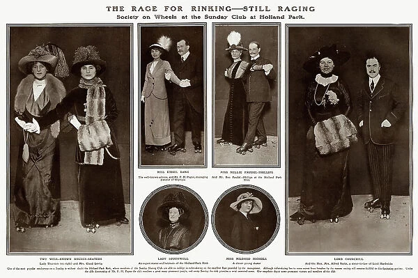 The Rage for Rinking - still raging - roller skating 1912