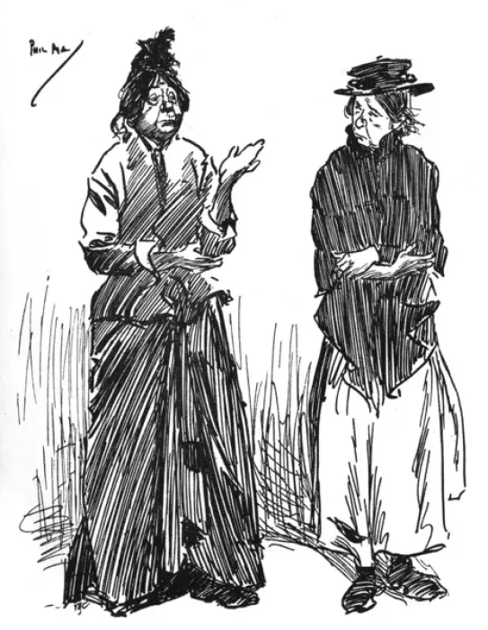 Framed Print : Two ragged street women disgust respectability Framed Print : Two ragged street women disgust respectability
