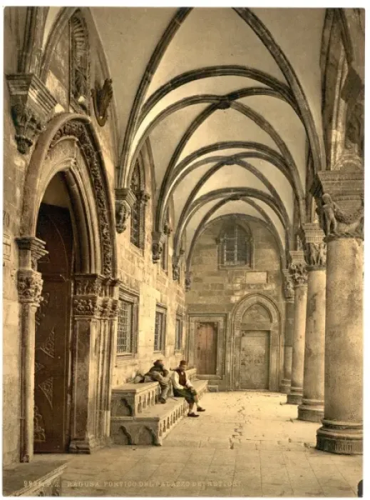 Framed Print : Ragusa, the Rettori Palace portico, Dalmatia, Austro-Hungary Framed Print : Ragusa, the Rettori Palace portico, Dalmatia, Austro-Hungary